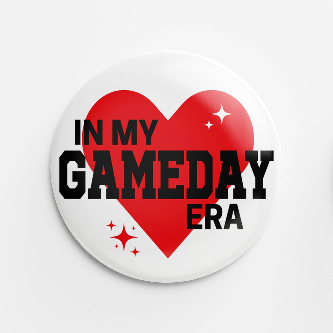 Gameday Era Button - Black & Red