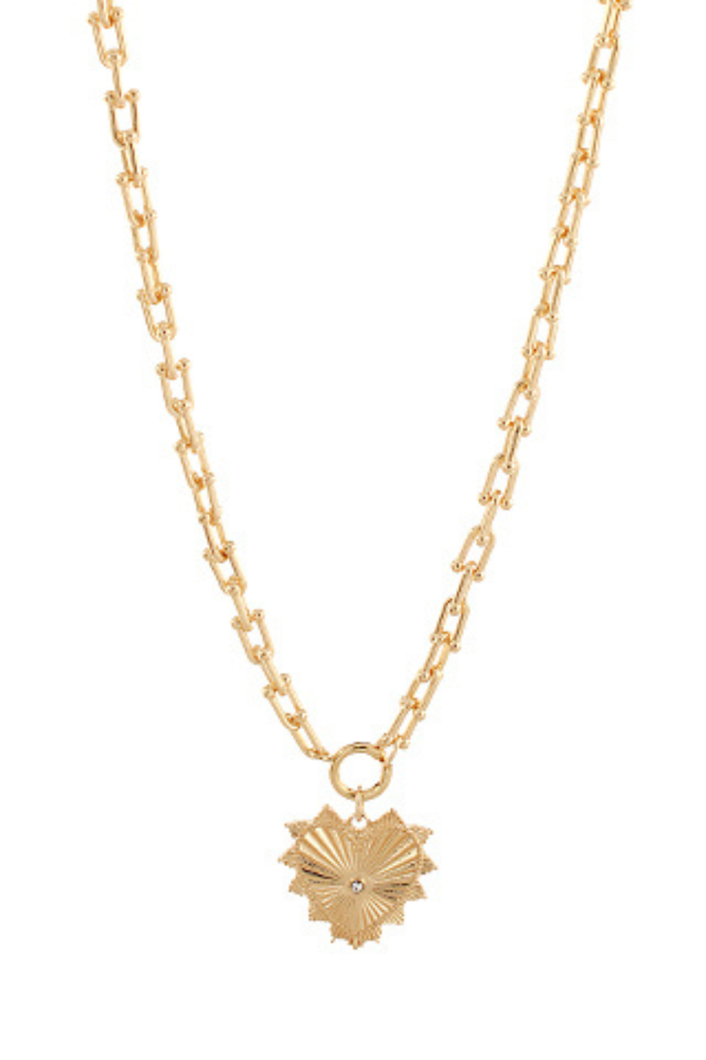 Heart Pendant Linked Necklace