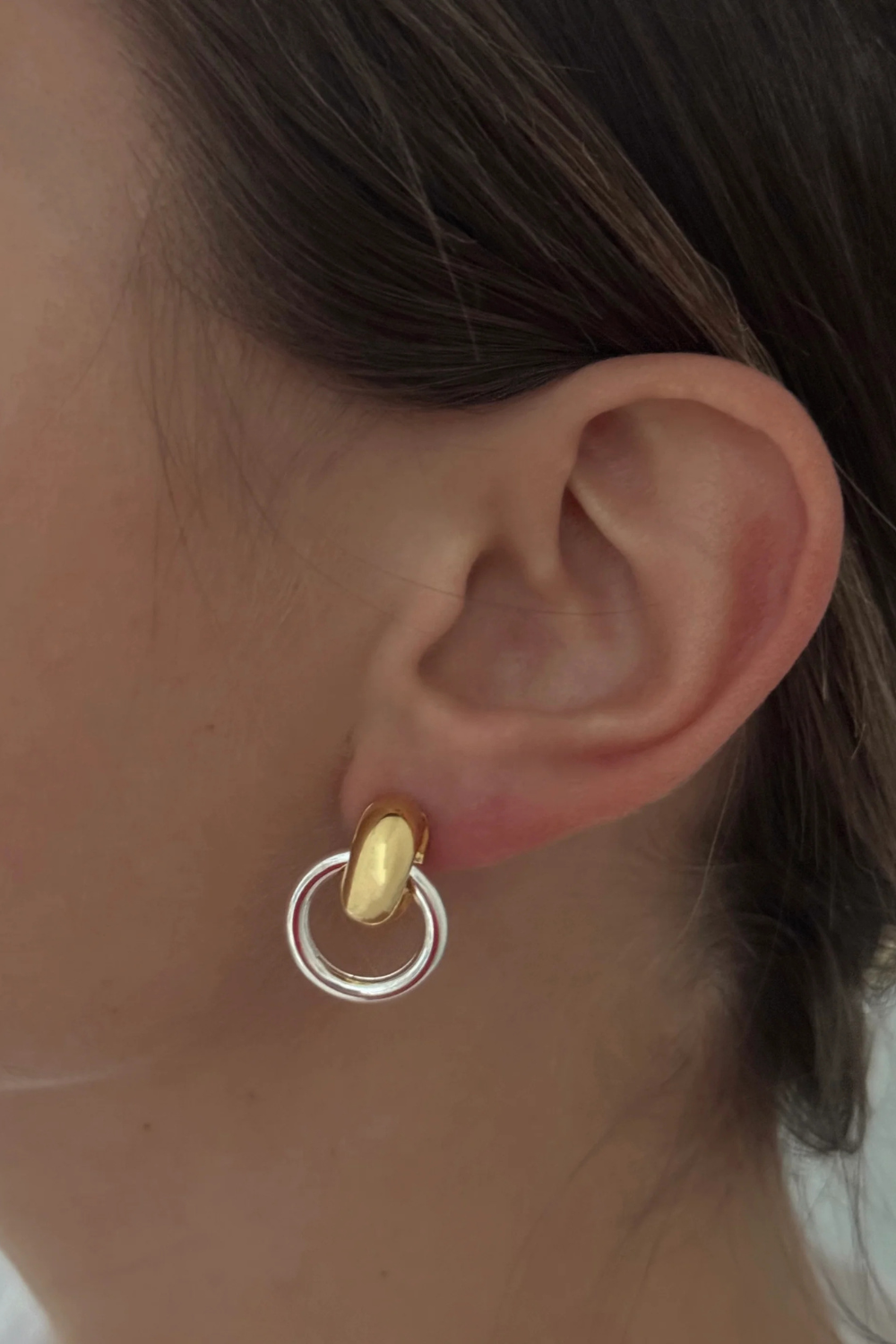 Two Toned Georgie Hoops