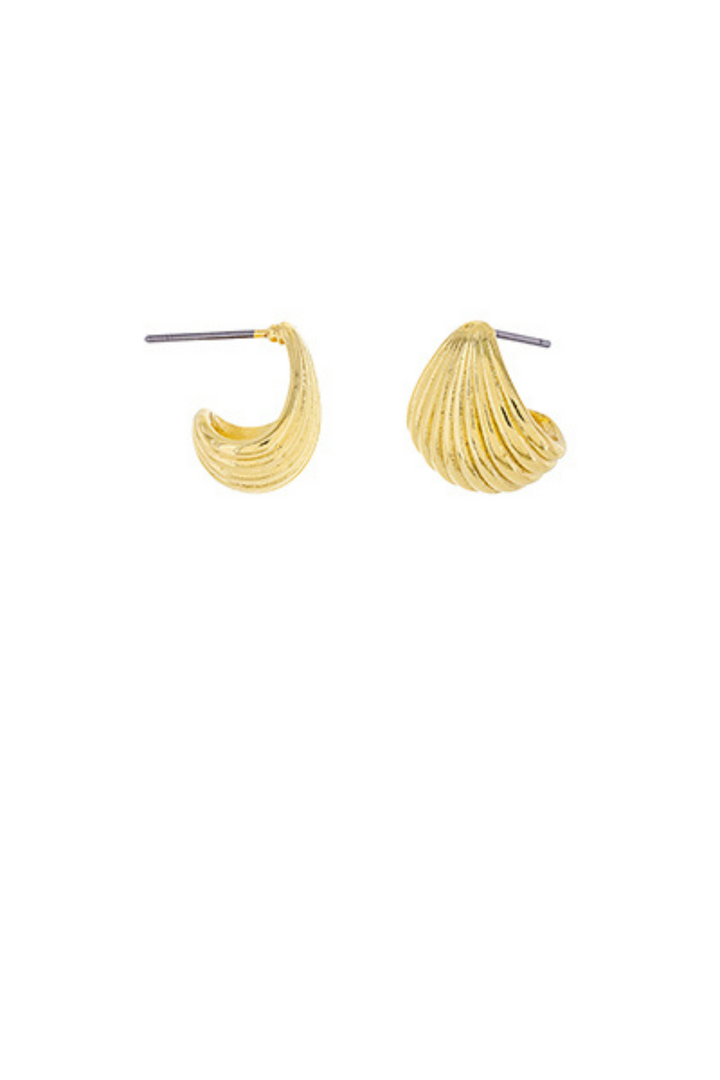 Textured Gold Plated Hoops