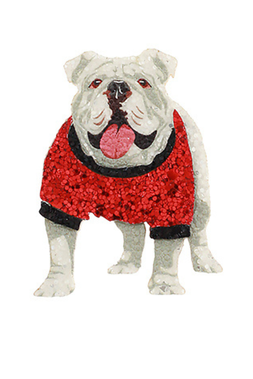 Bulldog Glitter Game Day Button