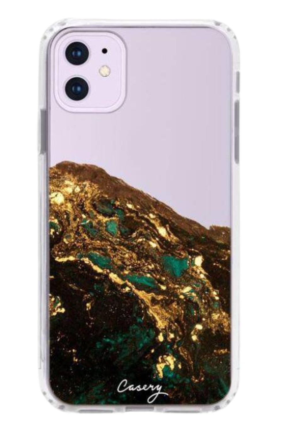 Green & Gold Agate iPhone Case