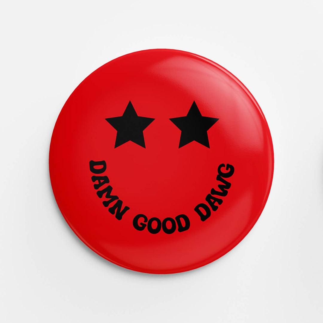Damn Good Smiley Button