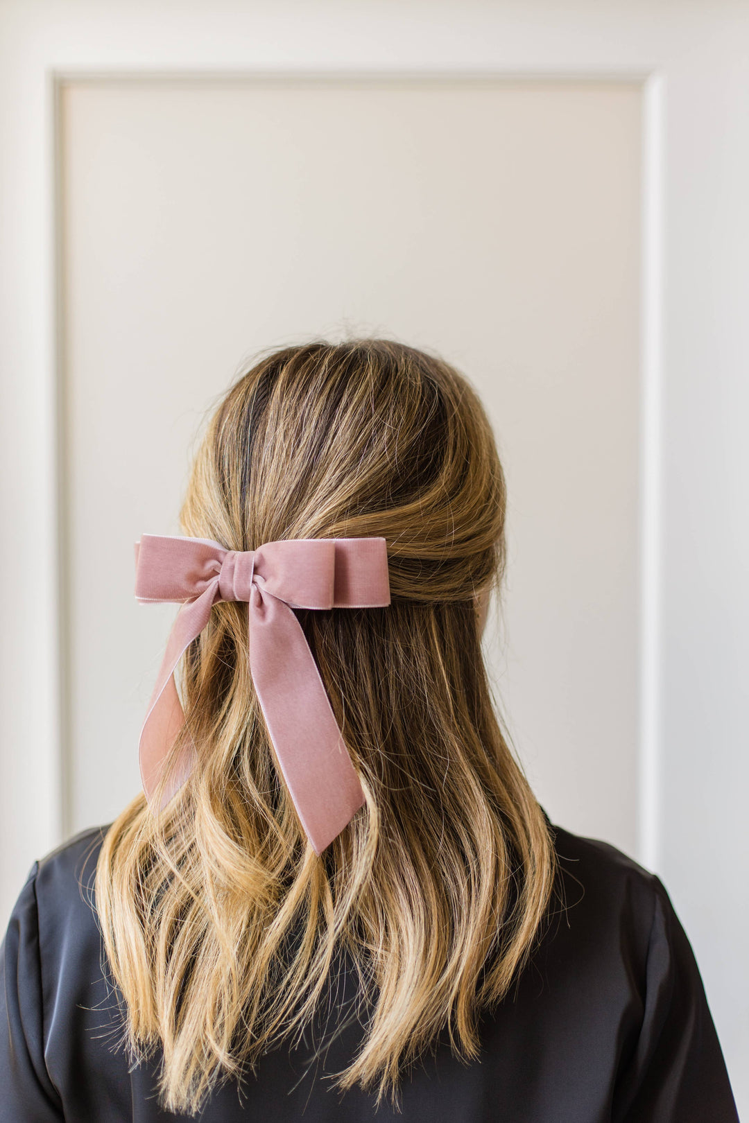 Judy Short Bow Barrette: Dusty Mauve