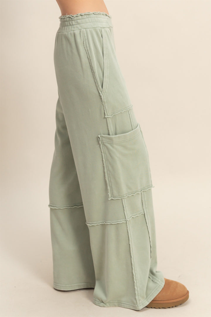 Oversized Utility Sweatpants - Sage Green
