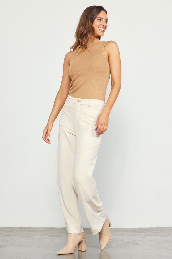 Sleeveless Mock Neck Knit Top