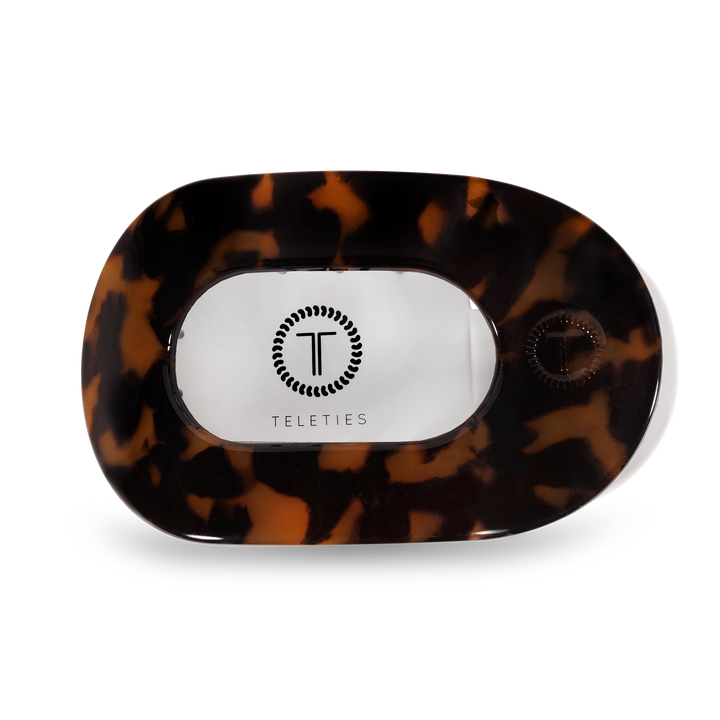 Tortoise Large Flat Round Clip