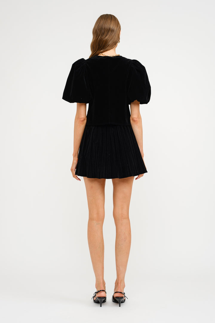Carmine Velvet Blouse