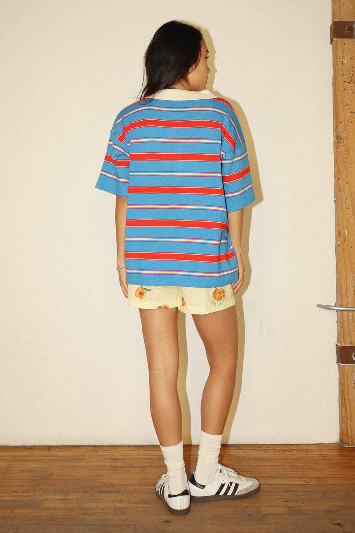 Ocean Striped Polo Top
