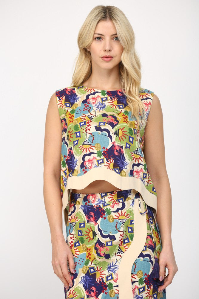 Tropical Tide Crop Top