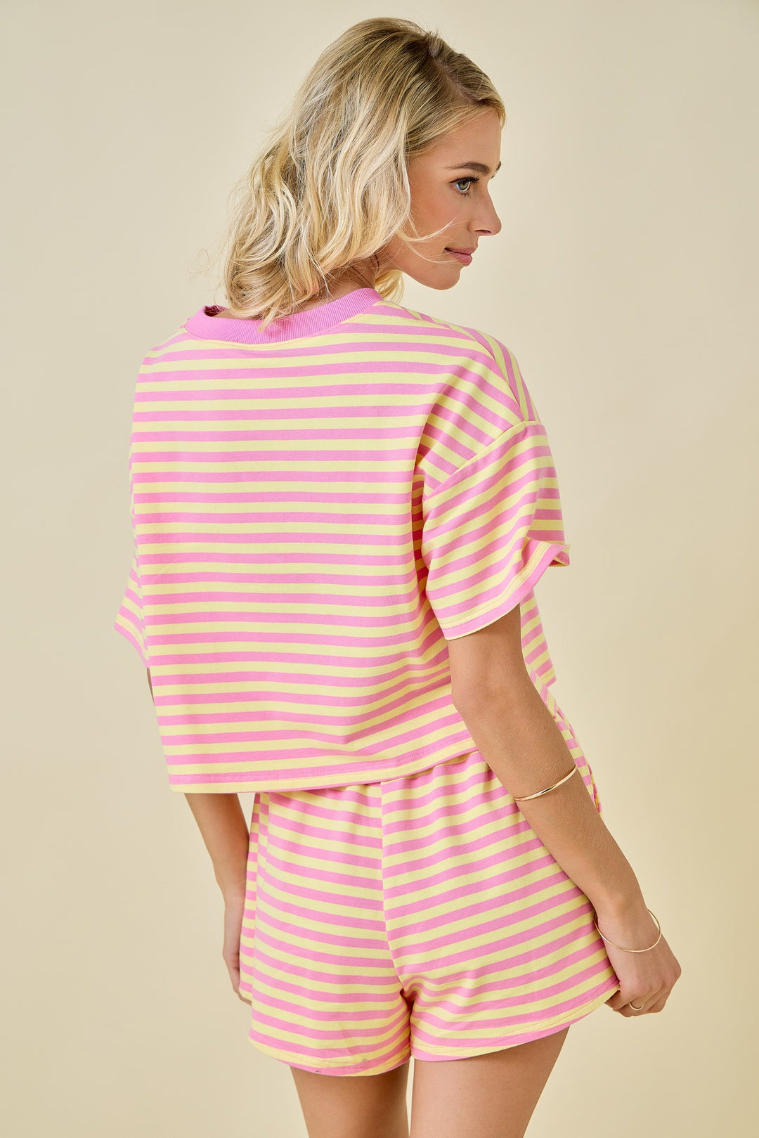 Boxy Terry Short Set - Pink Lemonade