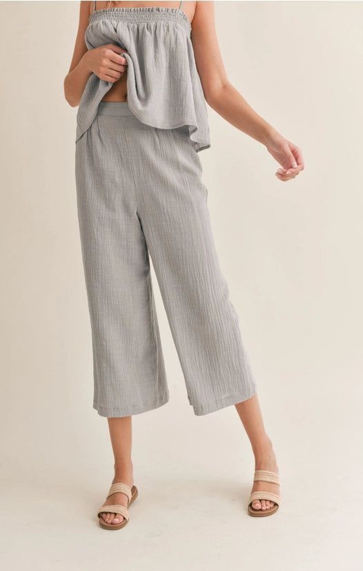Bird Song Wide Leg Cropped Pant