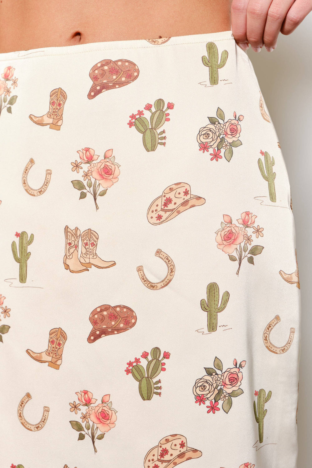 Casey Exclusive Cowboy Print Maxi Skirt