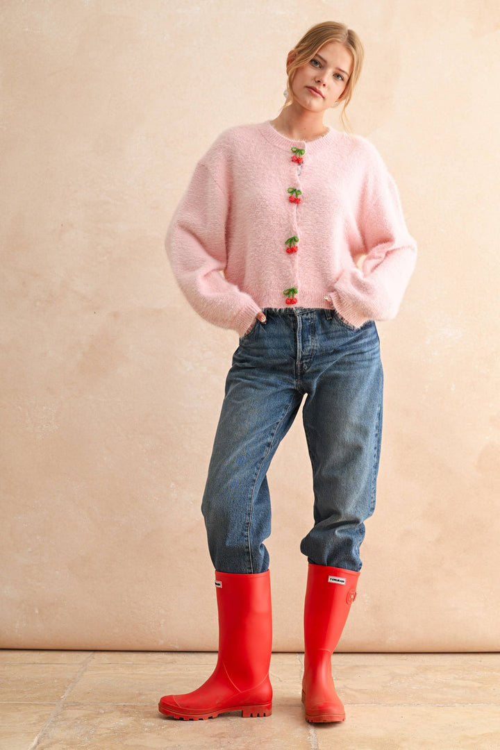 Cherry Button Up Cardigan