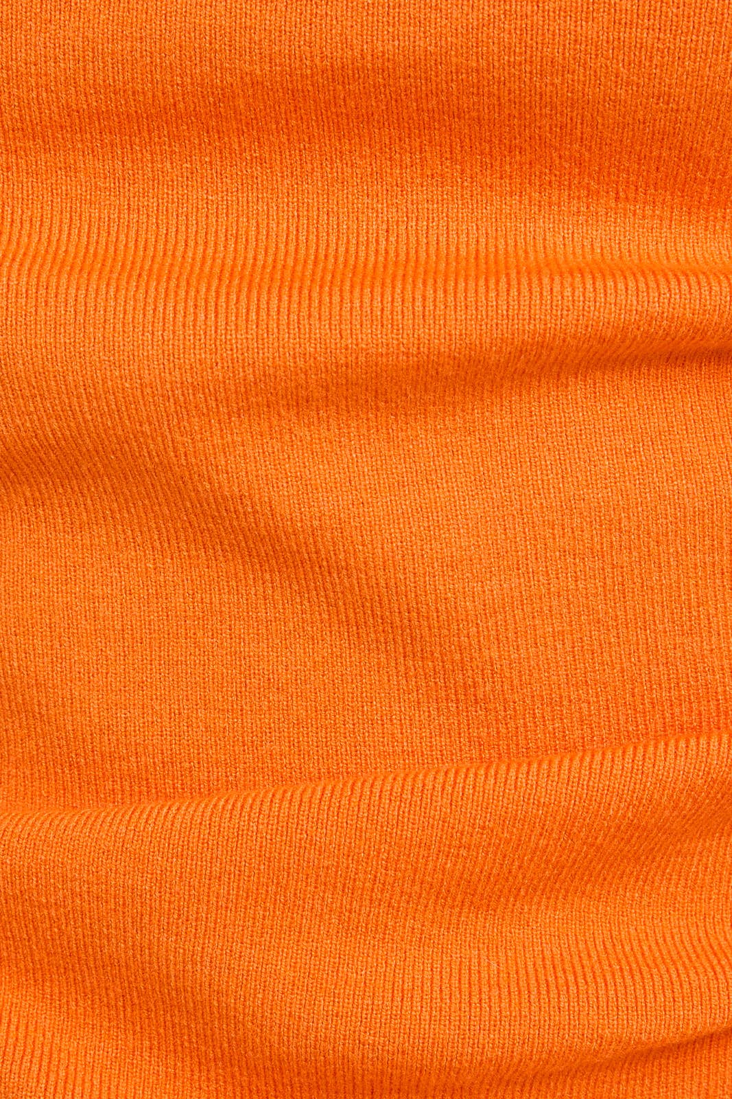 Orange Asymmetrical Neck Sweater Top