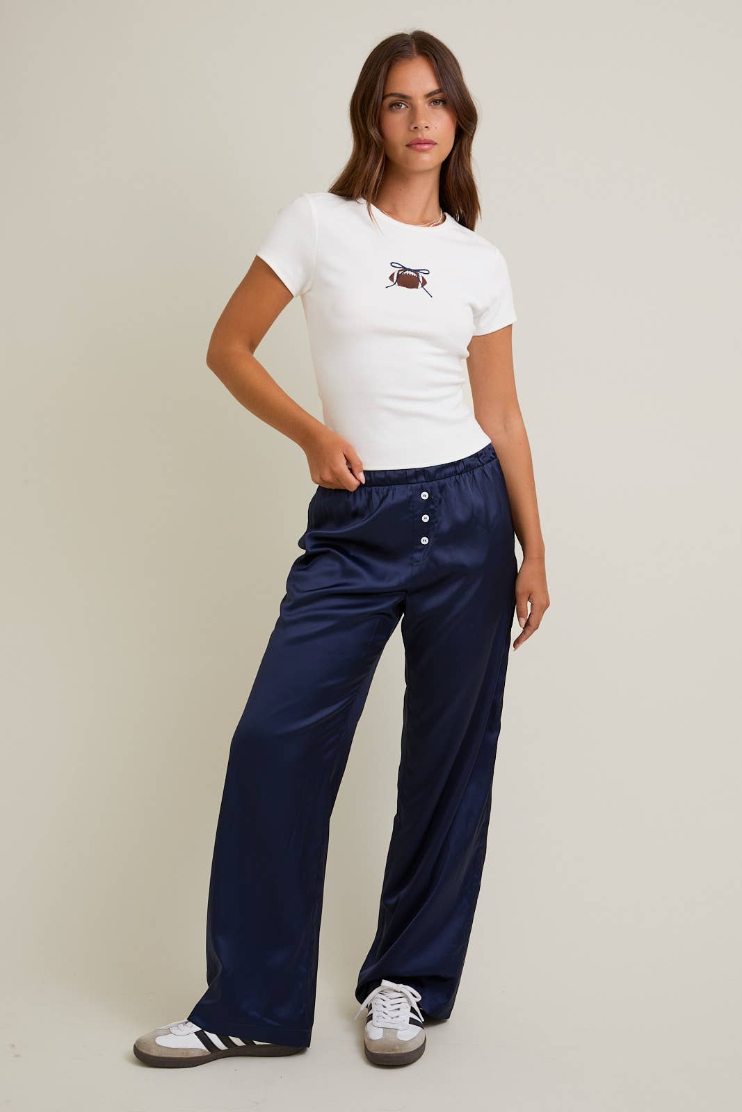 Gameday Navy Bow Tee