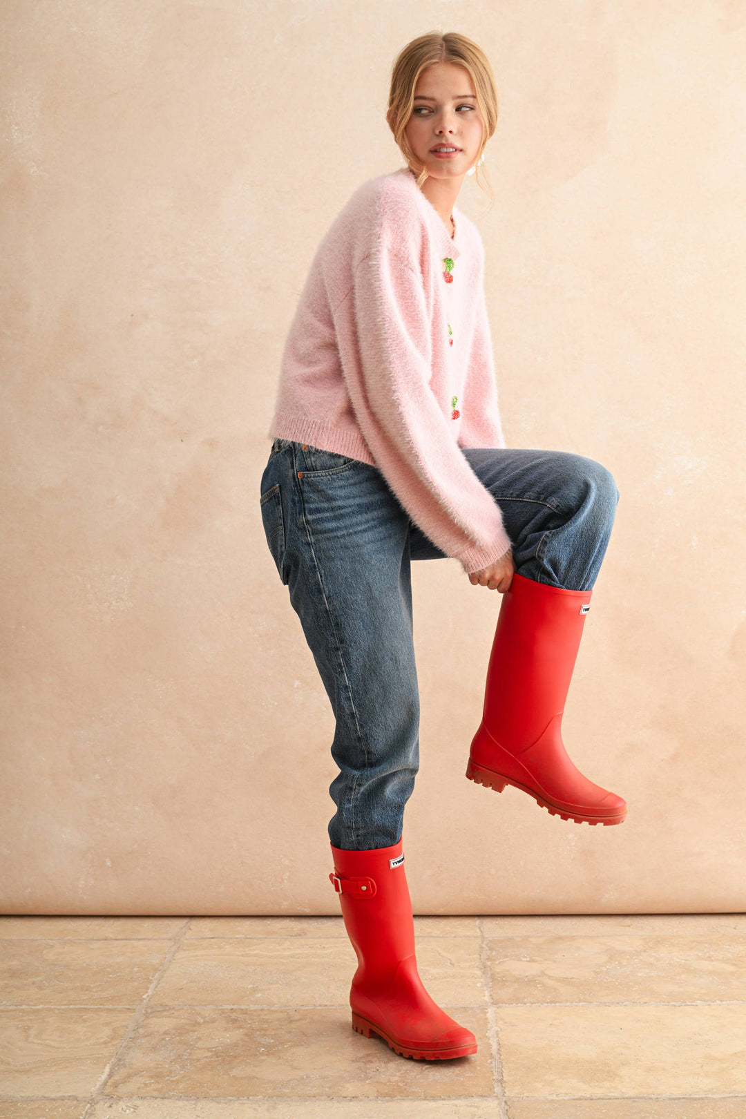 Cherry Button Up Cardigan