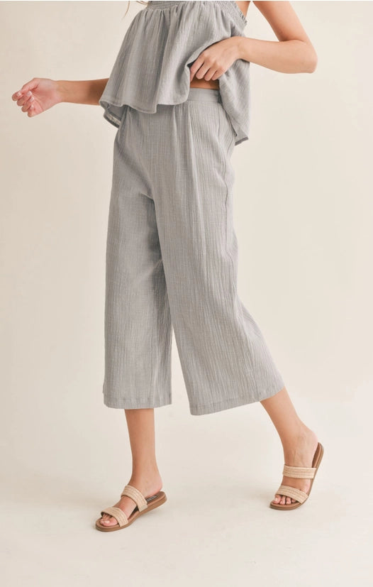 Bird Song Wide Leg Cropped Pant