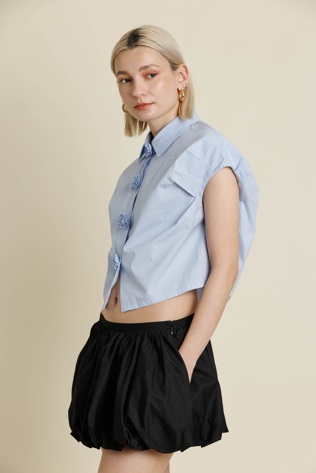 Blue Petal Pop Top