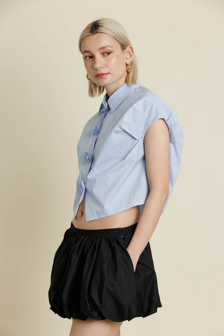 Blue Petal Pop Top