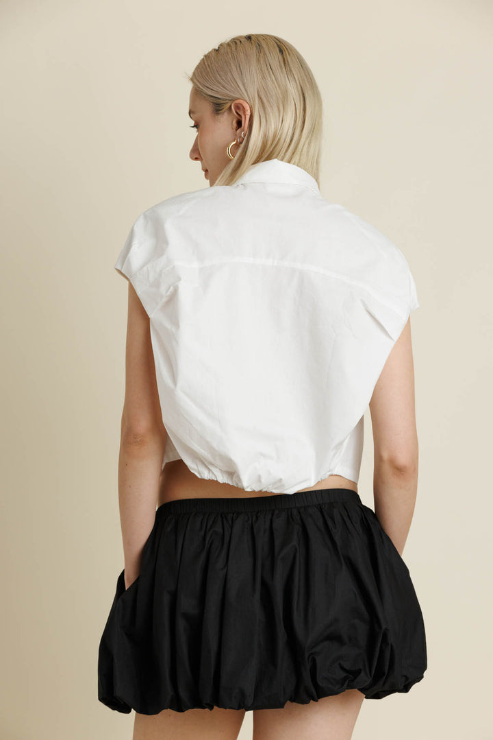 White Petal Pop Top