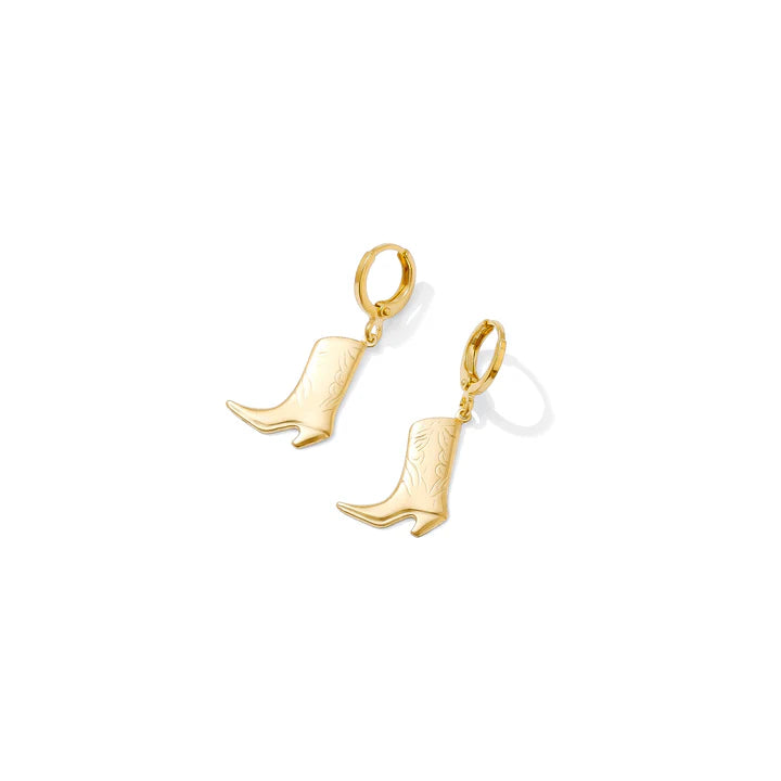 Cowgirl Boot Huggie Hoops