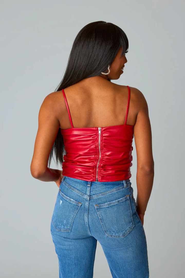 Jolee Vegan Leather Tank Top