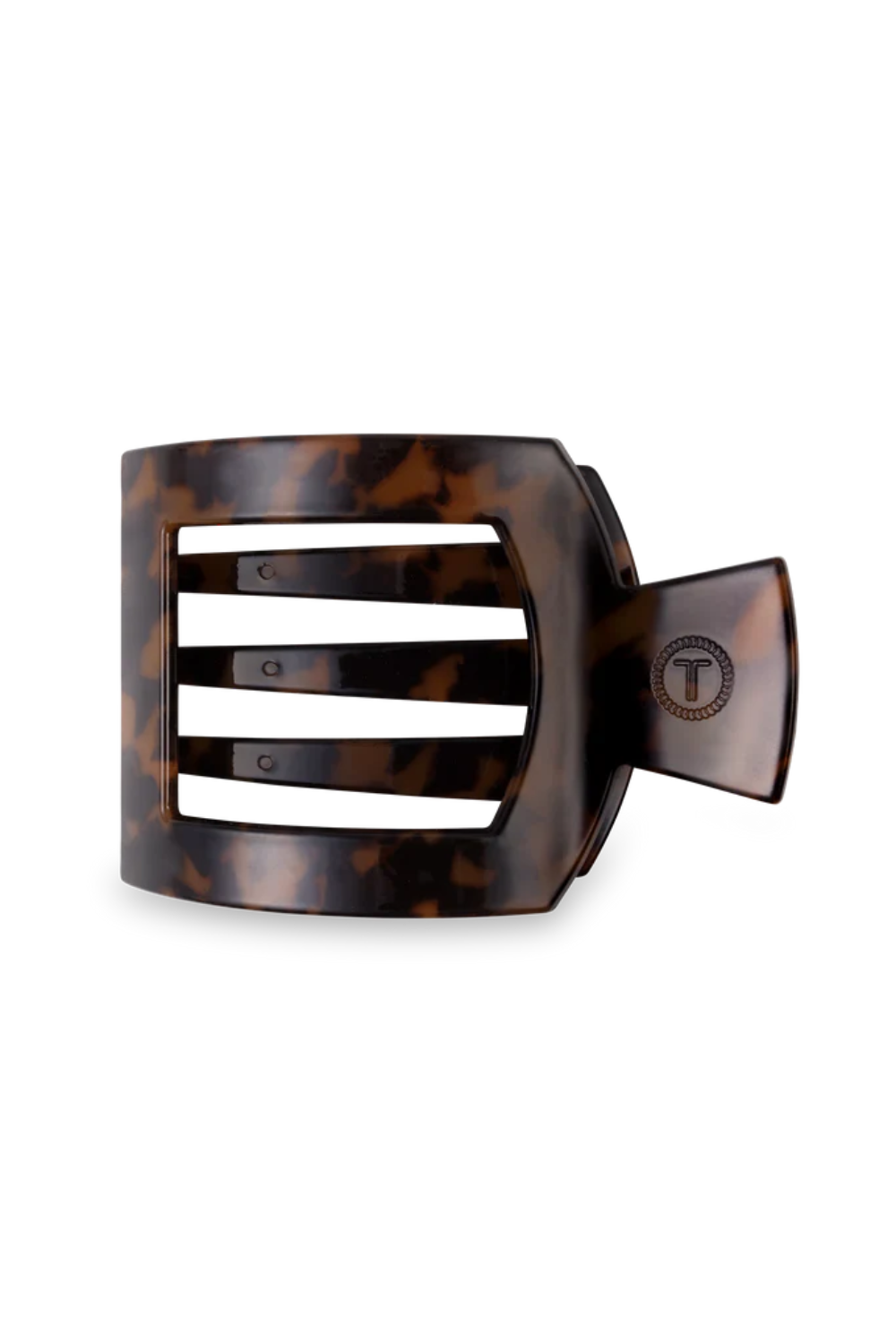 Tortoise Medium Flat Square Clip