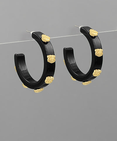 Bulldog Hoop Earrings