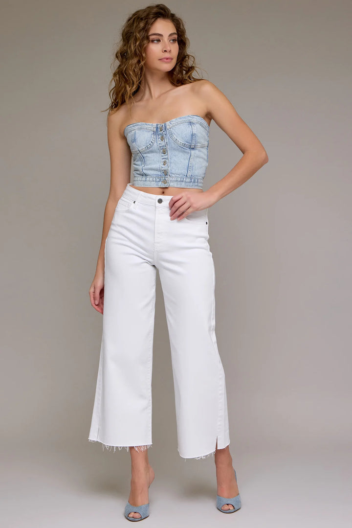 Nori White Clean Cropped Wideleg