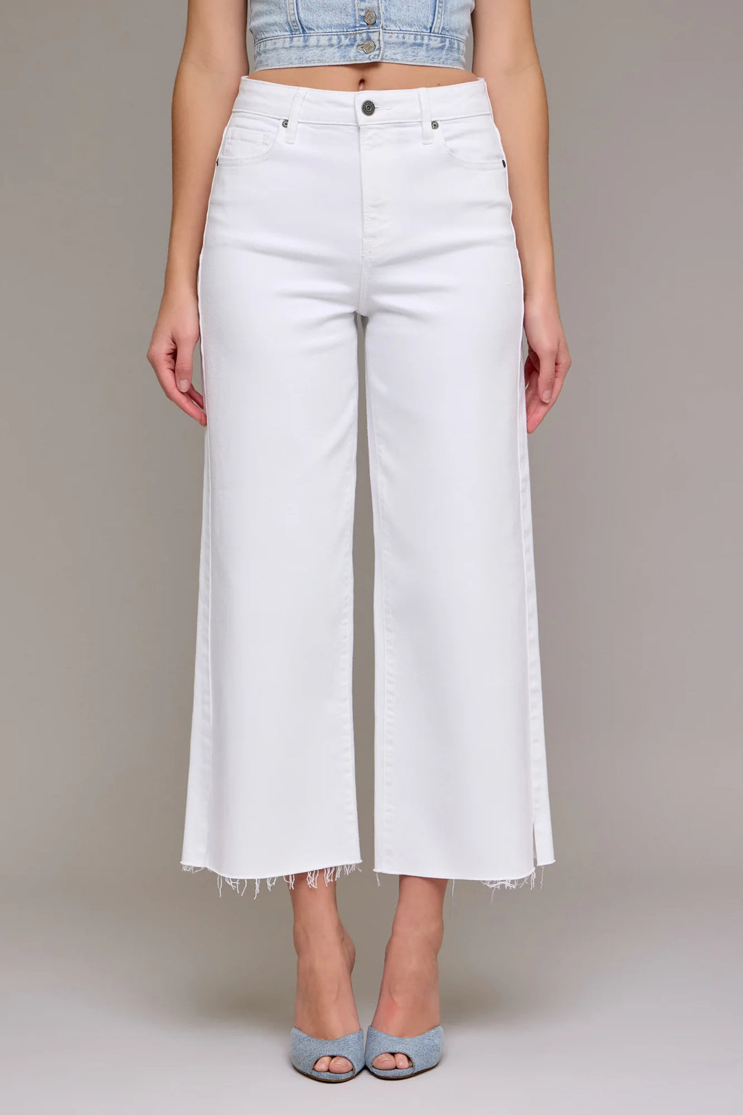 Nori White Clean Cropped Wideleg
