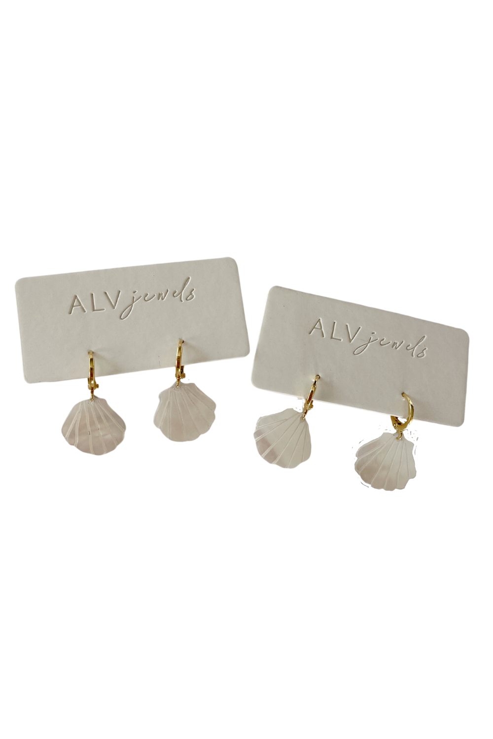 Shell Huggie Hoops