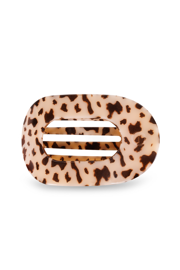 Blonde Tortoise Large Flat Round Clip