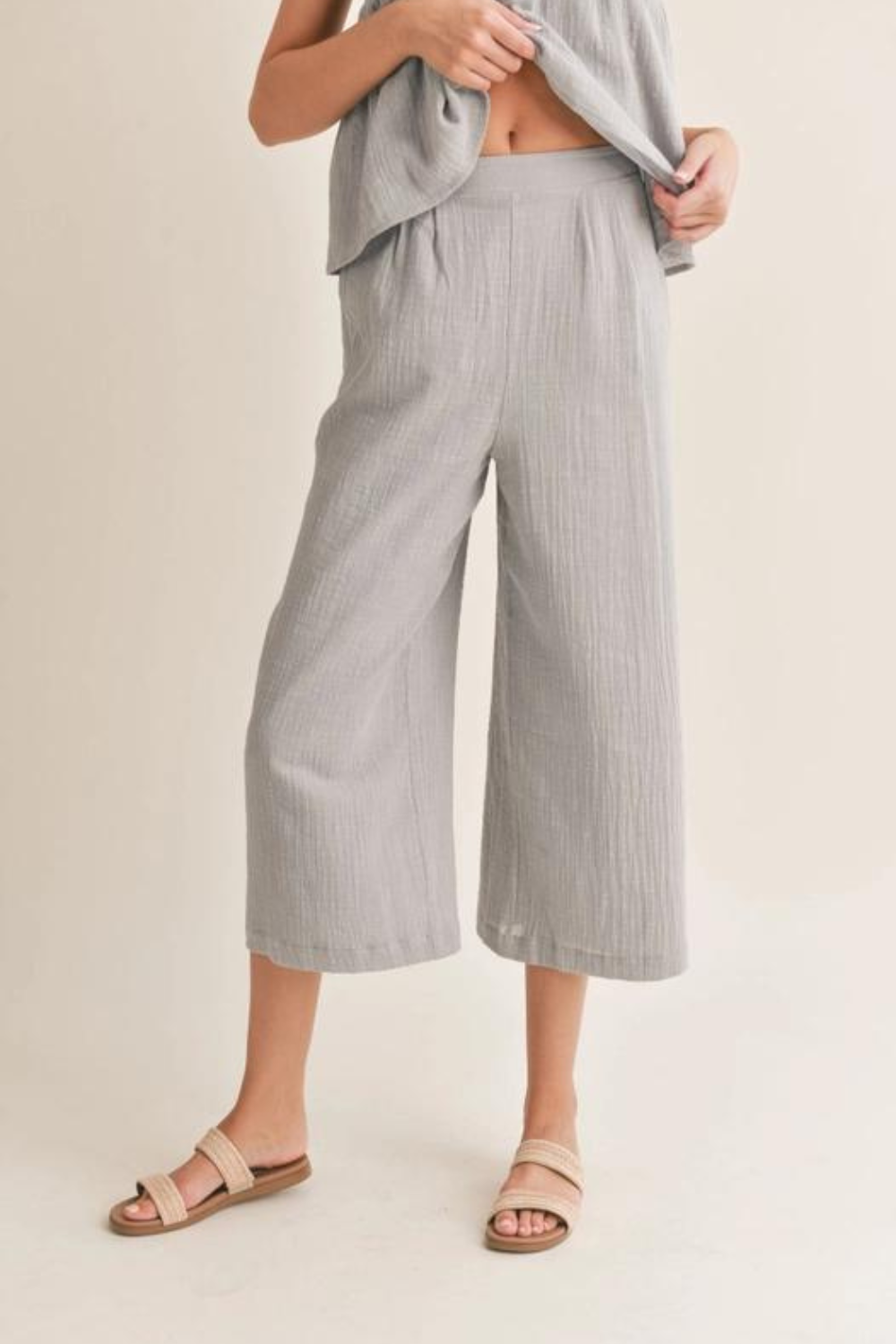 Bird Song Wide Leg Cropped Pant