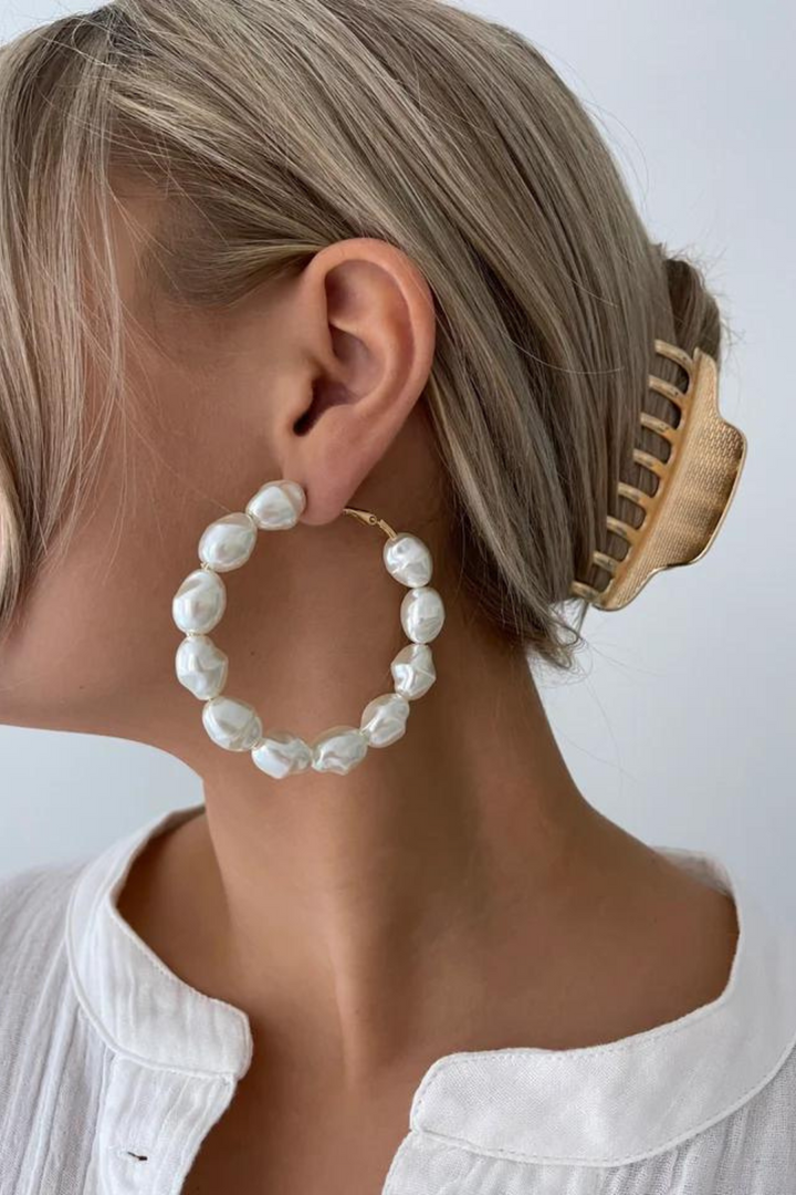 XL Pearl Hoops