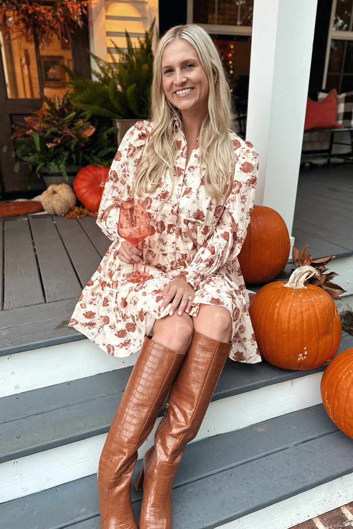 Embroidered Tiered Mini Dress