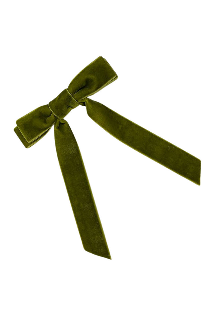 Carla Velvet Ribbon Bow Hair Clip