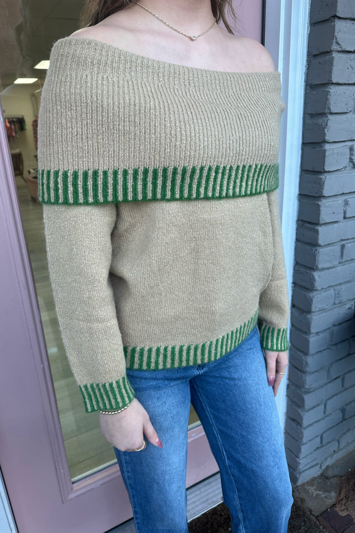 Off Shoulder Slouchy Sweater