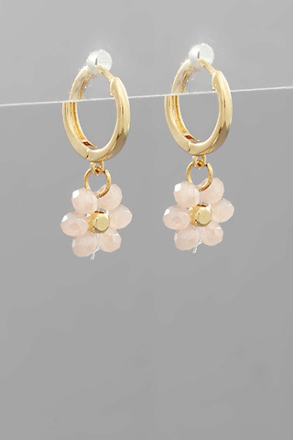 Flower Dangle Huggie Hoop