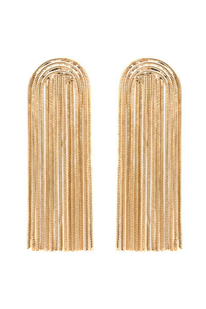 Snake Chain Fringe Drop Earrings
