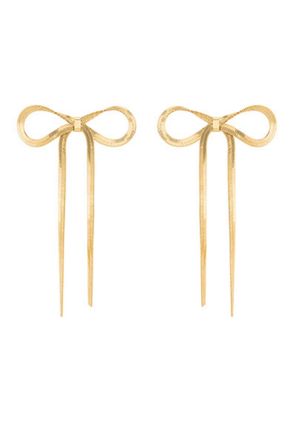 Herringbone Long Bow Earrings