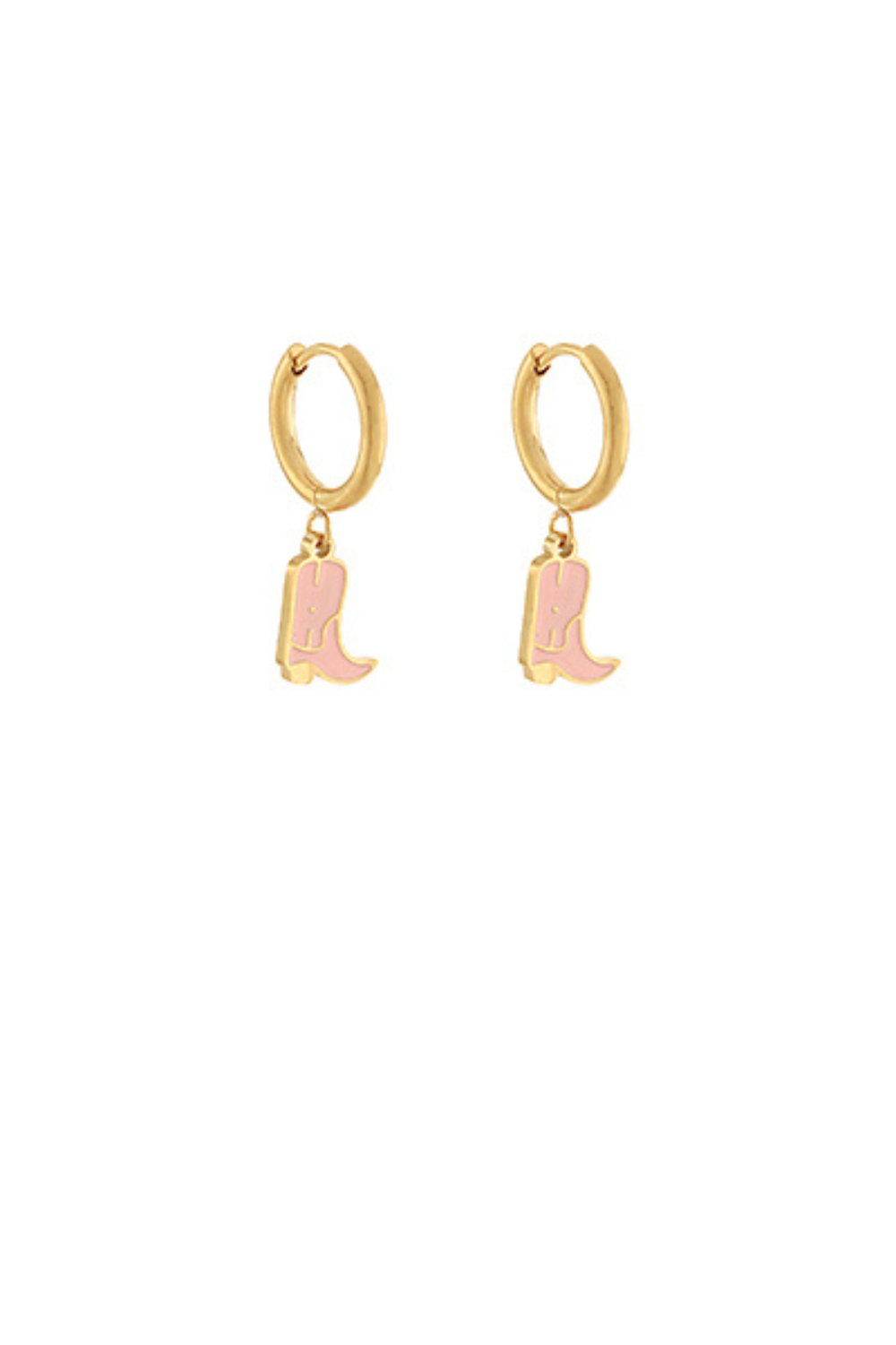 Western Boots Dangle Huggie Earrings