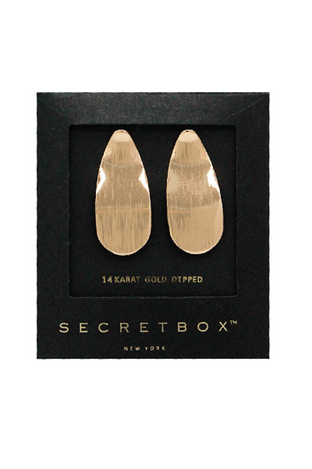 Teardrop Shape Satin Brushed Earrings