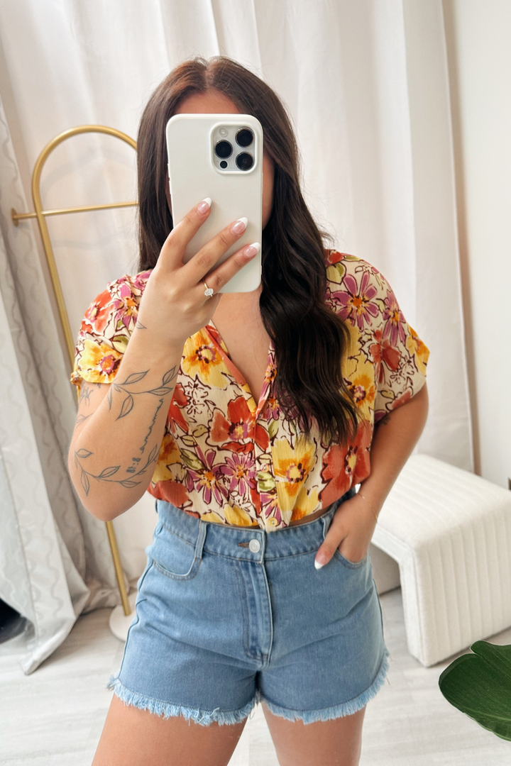 Laying in Malta Crop Shirt