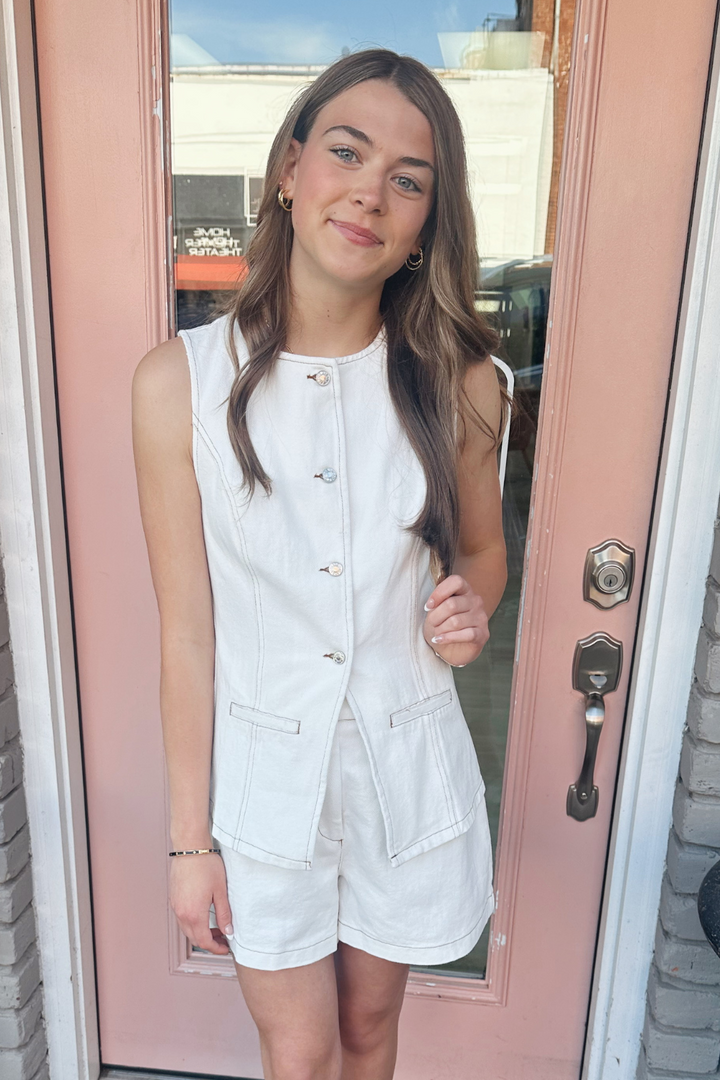 Retro Denim Vest