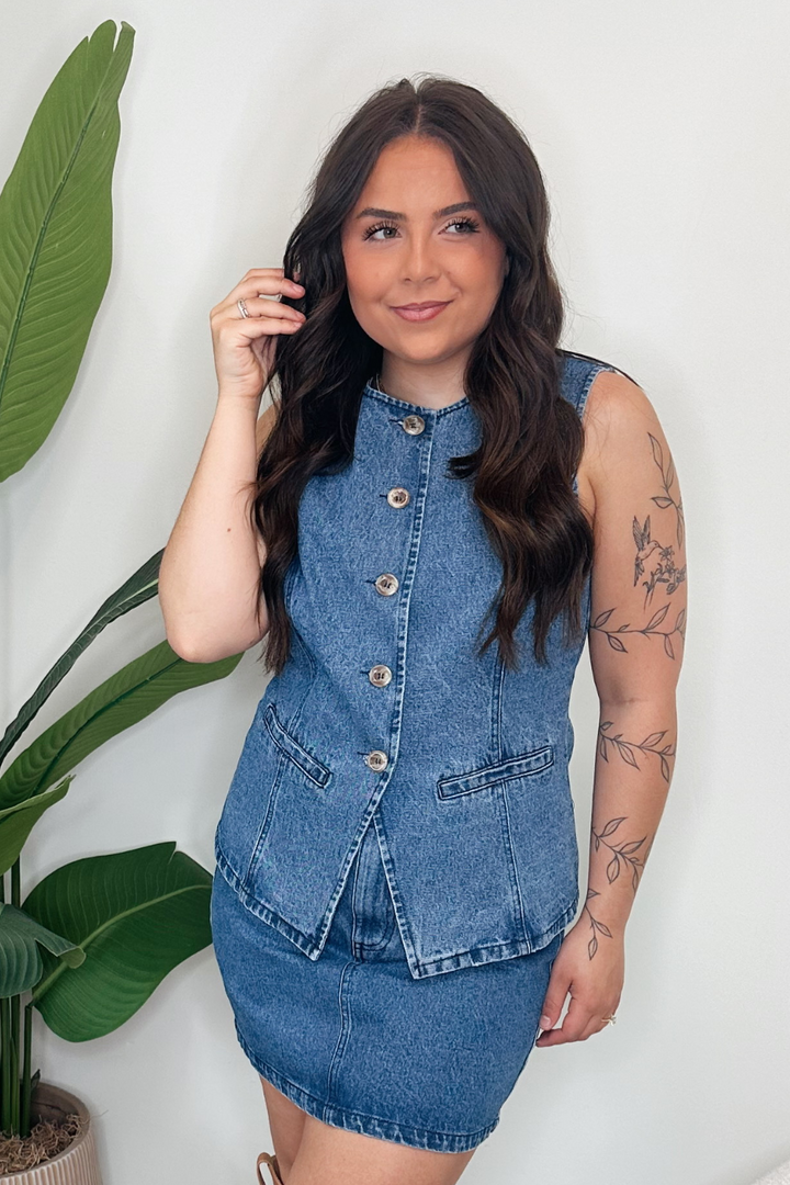 Denim Mini Skirt