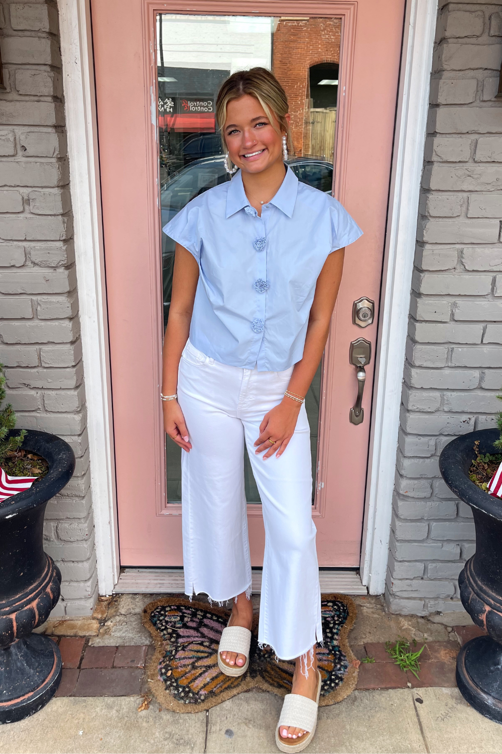 Blue Petal Pop Top