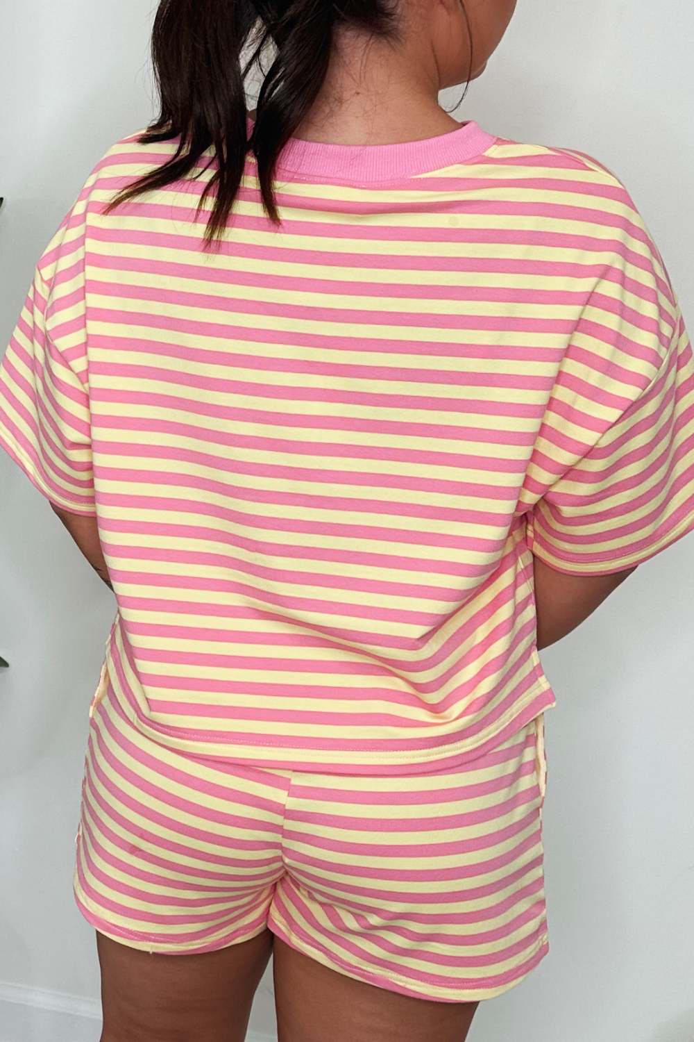 Boxy Terry Short Set - Pink Lemonade
