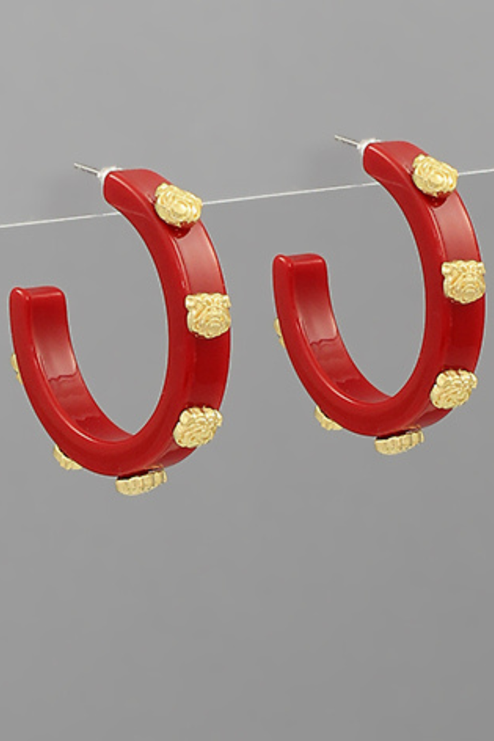 Bulldog Hoop Earrings