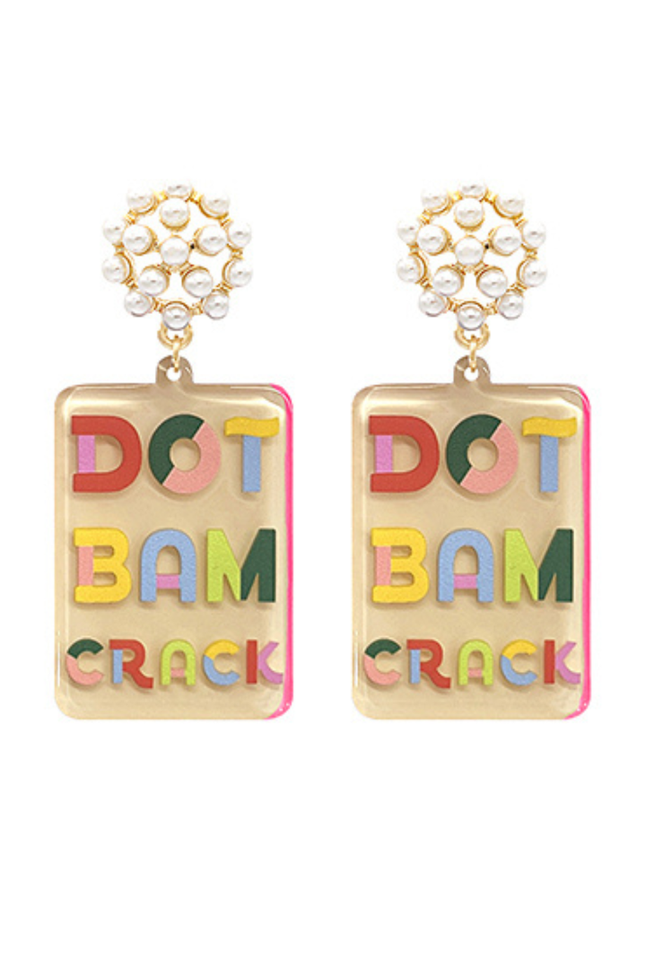Mahjong Tile Earrings